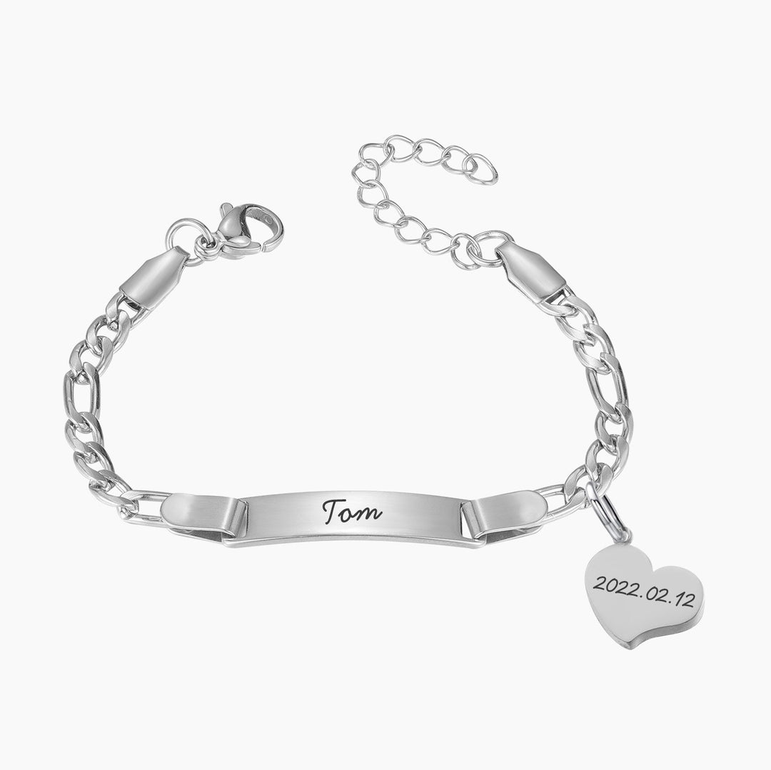 Personalisiertes Armband aus Edelstahl für Babys/Kinder - Babyfirst24