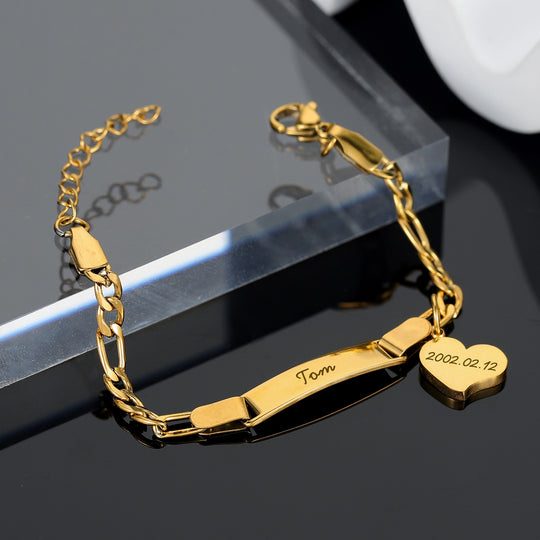 Personalisiertes Armband aus Edelstahl für Babys/Kinder - Babyfirst24