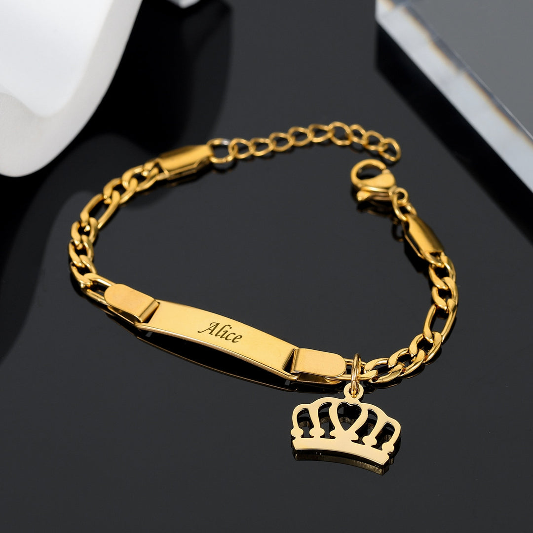 Personalisiertes Armband aus Edelstahl für Babys/Kinder - Babyfirst24